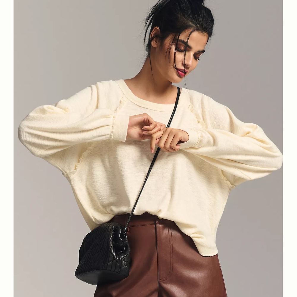 Pilcro Ruffled Raglan top